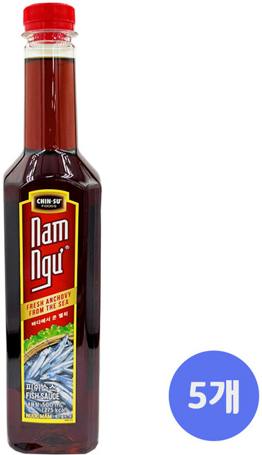 친수 남늑피쉬소스, 5개, 500ml