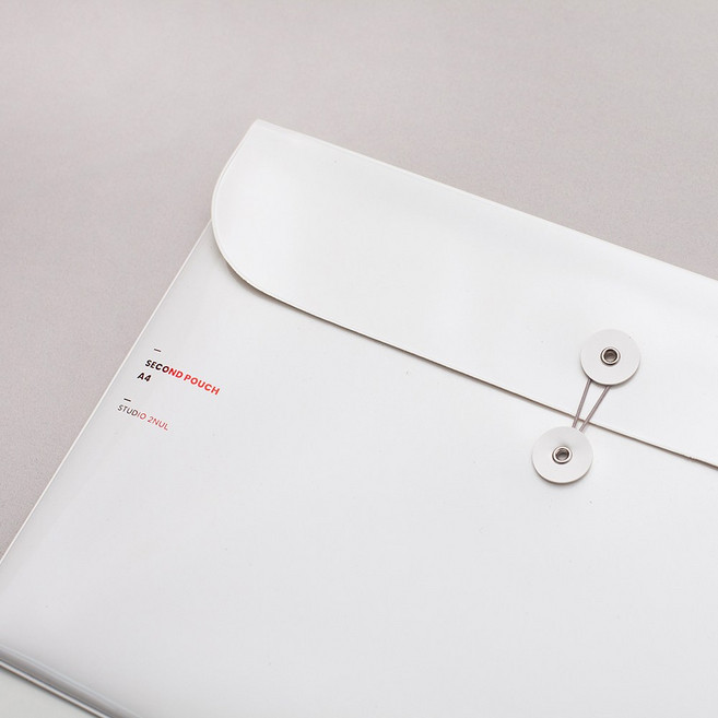 단추 봉투 A4 서류 보관함 포토박스 하도메 스티커 보관파일, 화이트, 1개