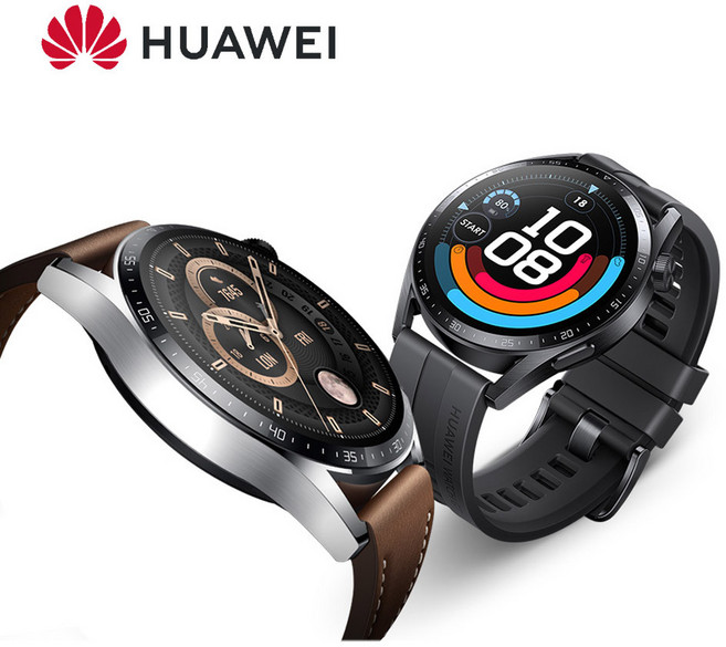 화웨이 스마트워치 긴배터리 고속무선충전 방수 GPS GT3, 브라운(가죽)