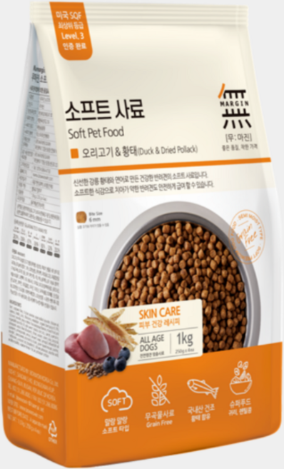 무마진 전연령 강아지사료, 오리+황태, 1kg, 2개