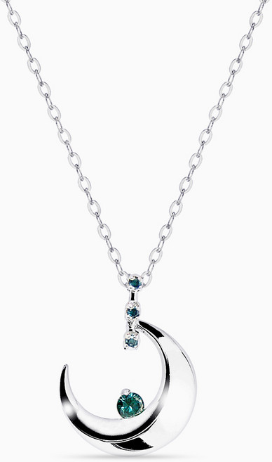 에버링 18K 금 목걸이 블루 다이아몬드 0.08캐럿 달빛쏘나타_BDUR8075 Diamond Necklace Gift