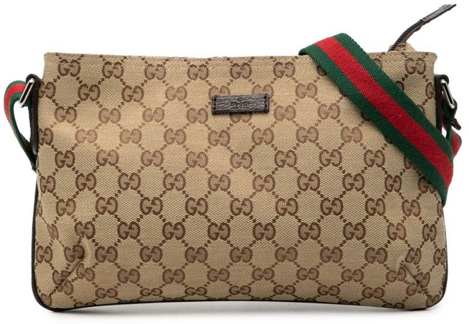 구찌 중고 2000-2015 GG 캔버스 웹 크로스 백