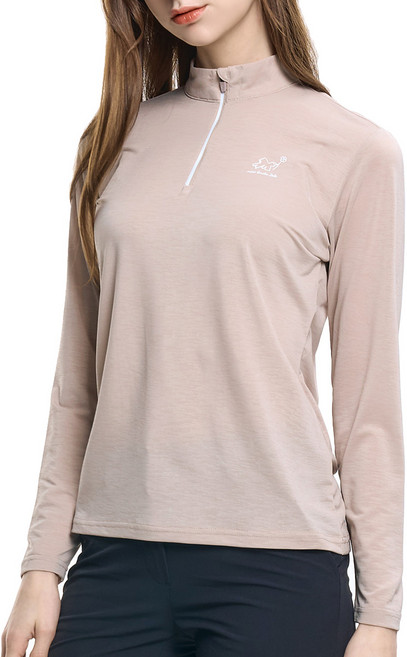 <투엘라> 여성 긴팔 집업티 / 까칠이원단 링클프리 스윙 스판 긴팔티