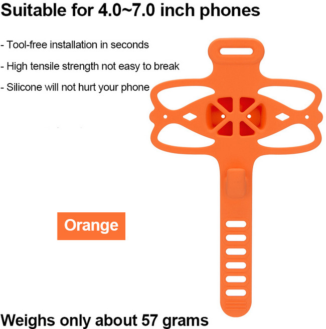 GUB 자전거 잠자리 P9 핸드폰 홀더 도로 MTB 실리콘 휴대 전화 일반 모양의 핸들 바 유니버설, 한개옵션1, 03 Orange