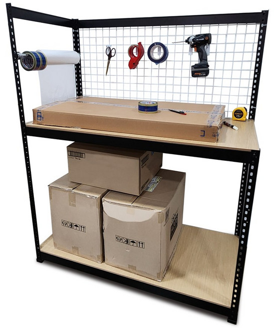 더너음 작업대 포장작업대 작업테이블 워크벤치 포장대 철제 다이, 1200x600x1500, 1개