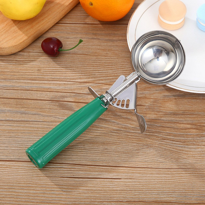 아이스크림 푸는 스쿱 스텐레스 디셔, 1개, 그린