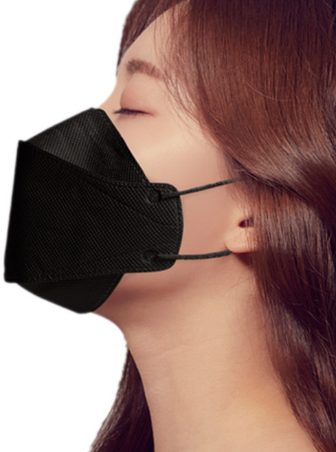 에어에이드 비말차단 마스크 3D접이식 대형 성인용, 50개입, 1개, 블랙