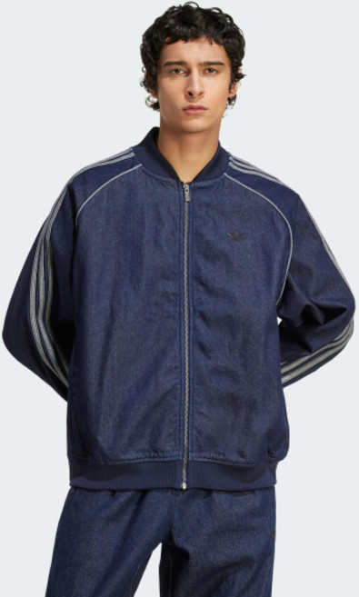 아디다스 ADIDAS 슈퍼스타 루즈 데님 트랙탑 - 인디고데님 JX6461 182711