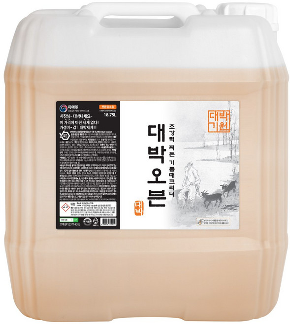 대박 오븐크리너 업소용 18.75L 대용량 20kg 프리미엄 원료 초강력 기름때제거 1개
