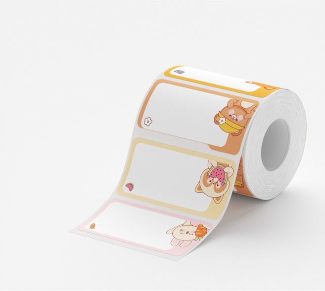 NIIMBOT精臣 B系列標籤紙 B21pro/B21S/B1/B31/B4/K3標籤機可用 花色/彩色/卡通/動物/可愛標籤貼紙, 1個, 1個裝