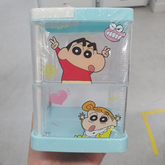 짱구 회전형 2단 수납함