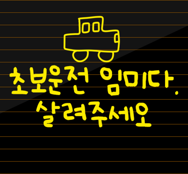 초보운전 스티커 귀여운 차량용 왕초보운전 차량 초보, 옐로우, 1. 초보운전 임미다 살려주세오 L, 추가안함, 1개