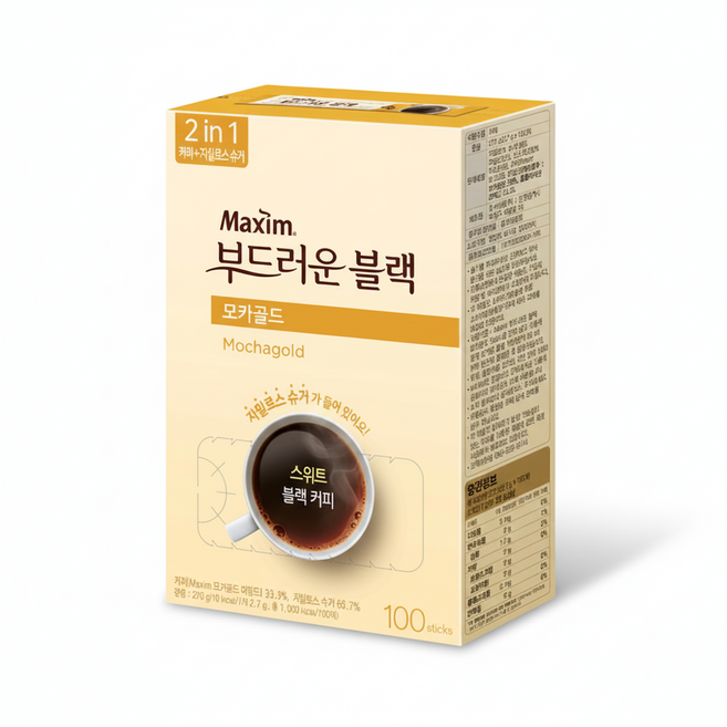 맥심 부드러운 블랙 모카골드 2.7g x 100개입 1개
