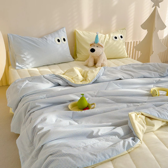 헤디야 사계절 몽글아이즈 체크 차렵이불 세트