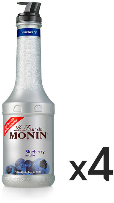모닌 블루베리 퓨레, 4개, 1L