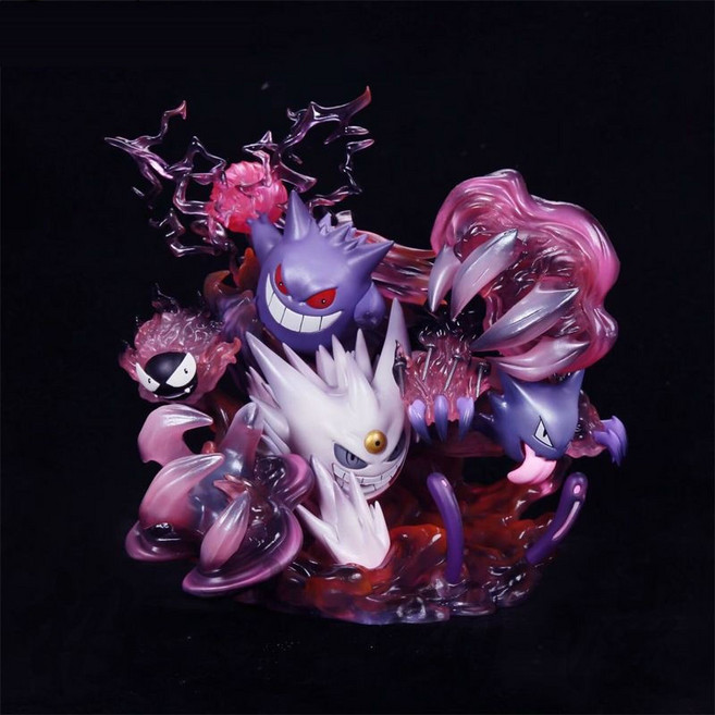 幻想屋 寶可夢耿鬼家族手辦模型擺件, 1個, 幻想屋耿鬼家族   白色有燈光