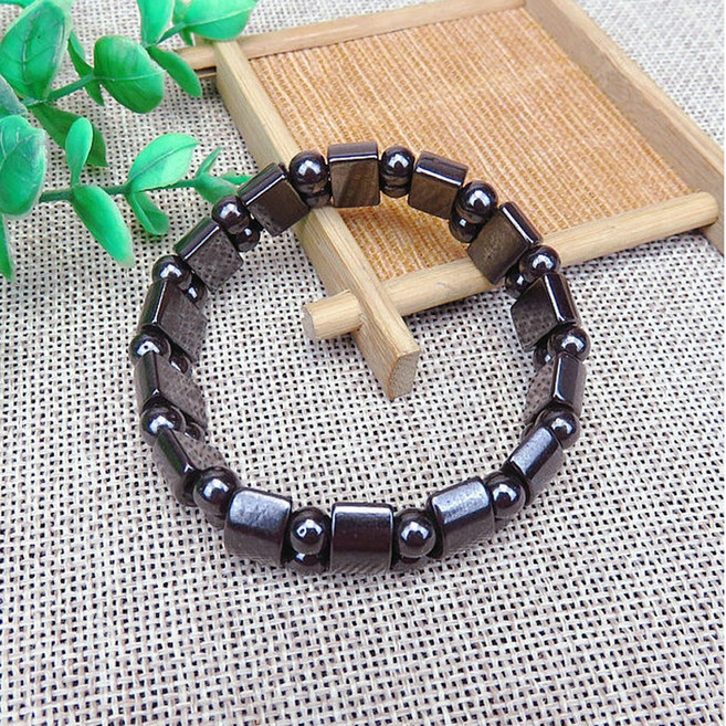 자석팔찌 반달 손목 건강 팔찌 효도 선물용, 1개, 블랙