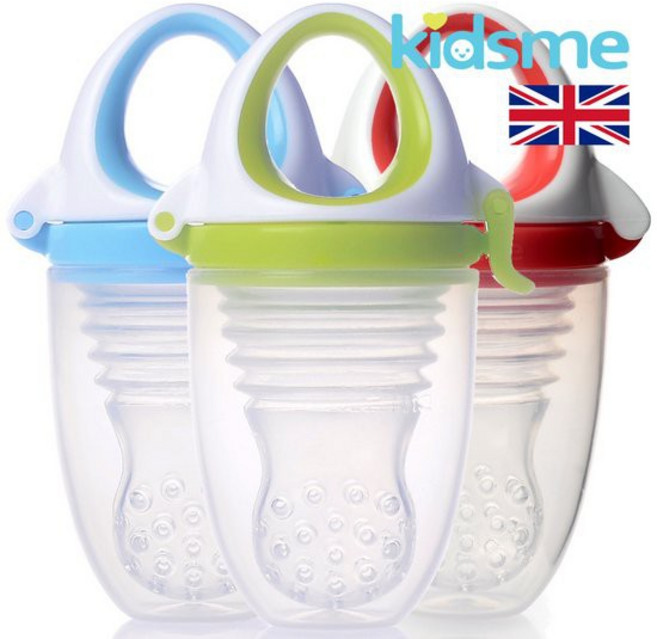 키즈미 실리콘 아기 과즙망 플러스, 플러스실리콘과즙망(레드), 1개