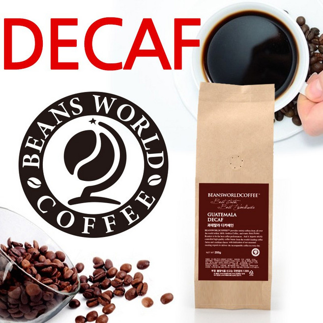 디카페인 과테말라 200g /카페인 함량이 거의 없는 원두커피/분쇄커피, 분쇄안함(원두), 1개