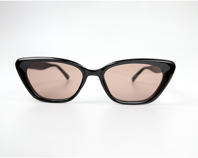 여자 슬림 캣아이 선글라스 데일리 블랙 뿔테 자외선차단 고급케이스 포함