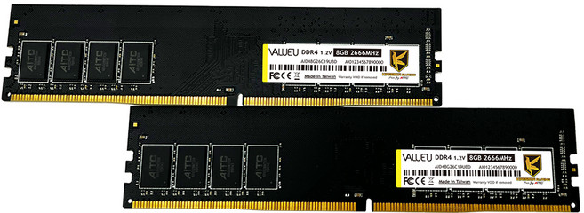 AITC Value U DDR4 2666 16GB (8GBx2) 雙通道 桌上型記憶體, 詳見包裝, 1套