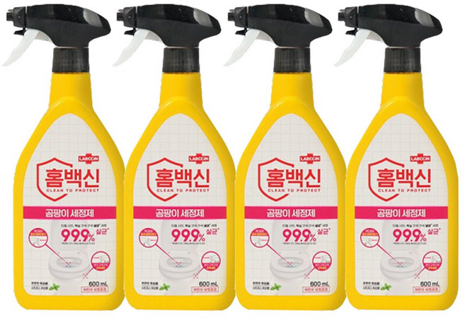 랩신 홈백신 곰팡이 제거용 세정제, 4개, 600ml