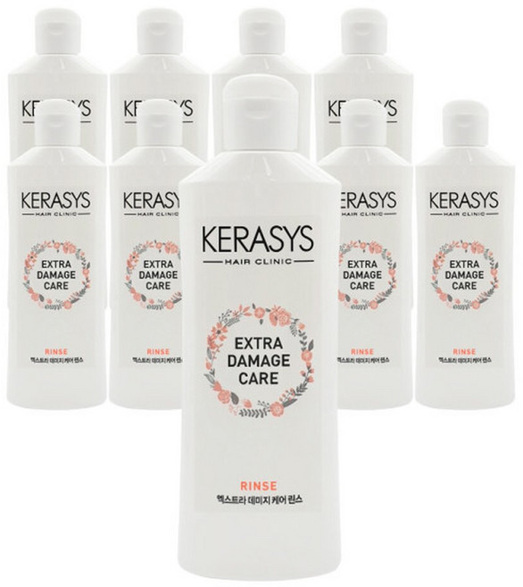 애경 케라시스 엑스트라 데미지 케어 린스 180mx10개 손상모발 여행용 헤어케어, 180ml, 10개