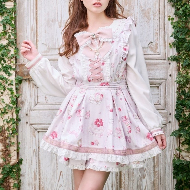 리즈리사 lizlisa 양산형 지뢰계옷 딸기 살롱 셋업