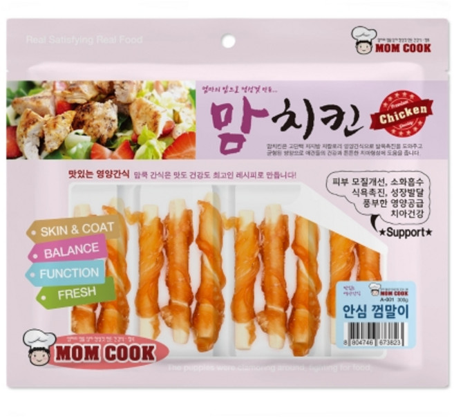 맘쿡 맘치킨 맛있는 강아지 영양 간식 오도독 닭갈비, 닭고기, 1개, 300g