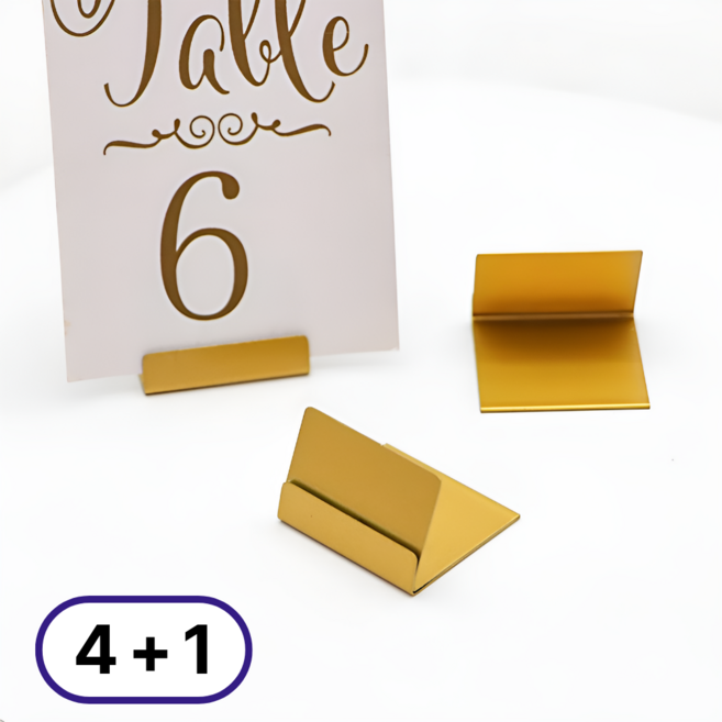 [4+1] 베이직365 고급 삼각 메모꽂이, 실버, 1세트