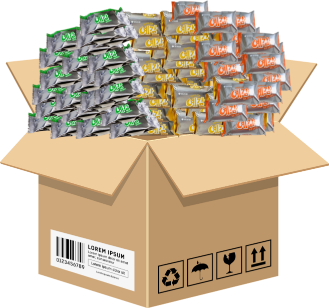 오리온 예감 오리지널 16g 18개 볶음양파맛 17g 18개 치즈그라탕맛 17g 18개 (총54입) 개별포장, 1세트, 900g