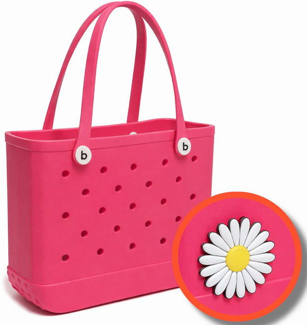 생활해랑 EVA 젤리 수영 목욕 가방, 핫핑크