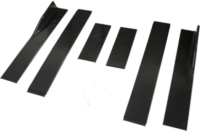 락모터스 자동차 전차종 립댐 프론트립 사이드윙 컵윙 디퓨져 카나드윙 에어댐 범퍼가드, 3피스에어립댐(블랙)