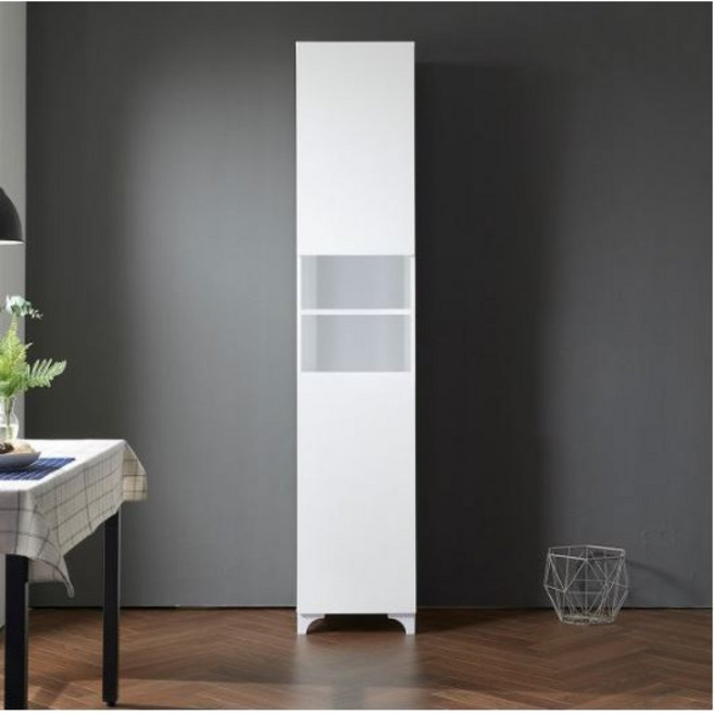 키높이 레이나 400 다용도 수납장 주방 베란다 틈새수납장, 화이트