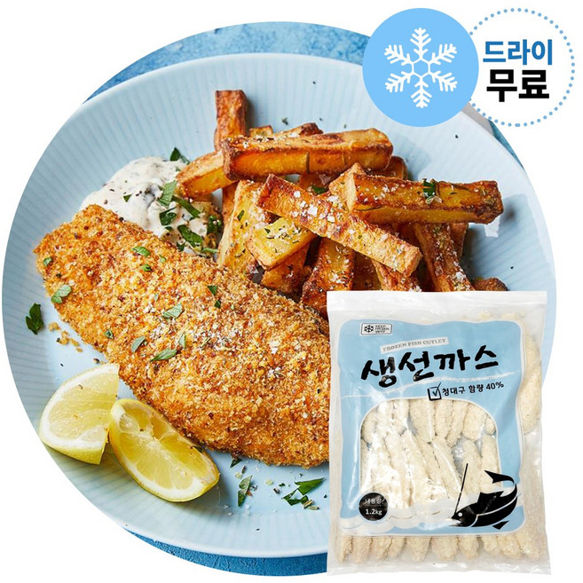 달디단마켓 글로벌 냉동 생선까스 1.2kg 업소용 대용량 흰살 커틀렛 튀김, 1개