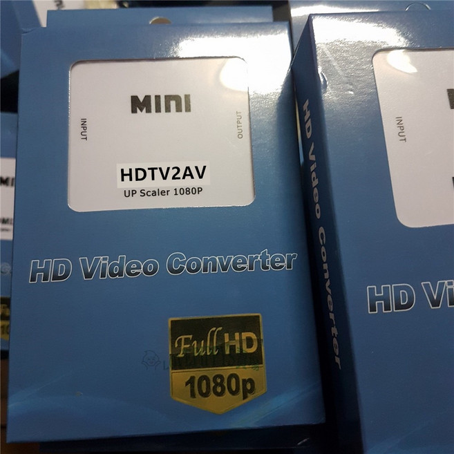 HDMI轉AV轉換器 RCA轉AV端子 支援多種HDMI設備, 1個, HDTV TO AV 主圖(藍色外盒)