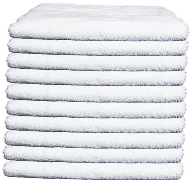 하트민 흰수건 기본타올 회수건 회타올 백색타올, 화이트 100g, 10개