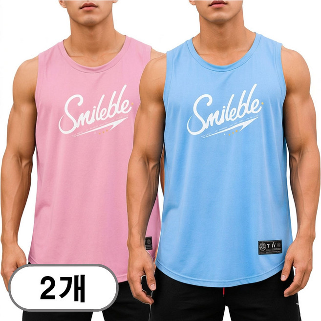 차쿠 1+1 남성 트레이닝 조끼 농구 러닝 힙합 운동 민소매 조끼 나시