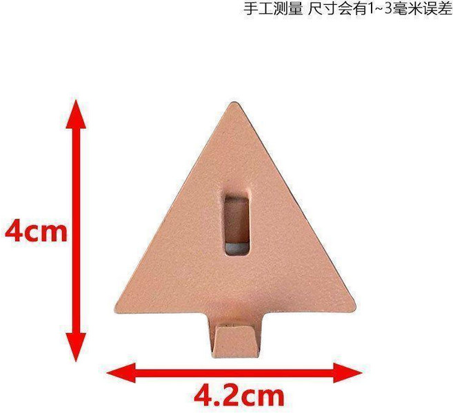 洞洞板掛鉤配件 多色烤漆 6mm通用掛勾 收納整理, 1個, 純粉色三角形,6個套裝, 純粉色, 三角形