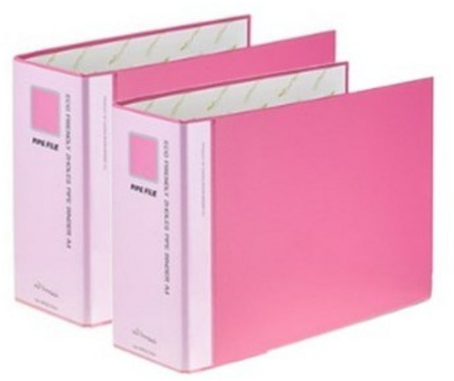 에코청운 에코파이프바인더 군 2공 A4 6 x 7 cm, 분홍, 4개