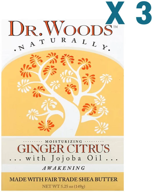 Dr. Woods 닥터우즈 바 솝 생강 진저 시트러스 비누, 149g - 쿠팡