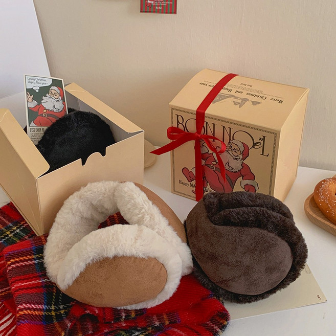 [선물세트/길이조절!]남녀공용 무스탕 털 귀도리 귀마개