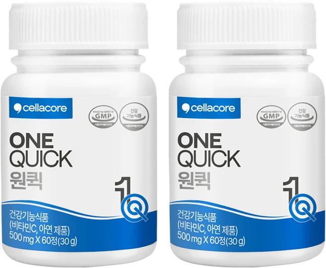 셀라코어 ONEQUICK 원퀵 500mg, 60정, 2개 - 쿠팡