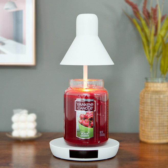 더스윗 모노 리모콘 높이조절 캔들워머 + 양키캔들 라지자 + 전구 2p세트, 화이트, 레몬라벤더