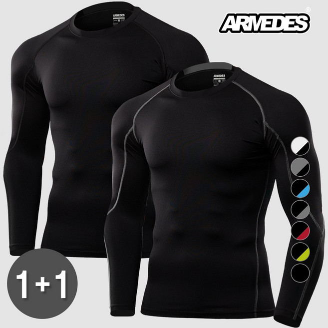 [1+1] 아르메데스 기능성 언더레이어 컴프레션핏 긴팔 AR-56