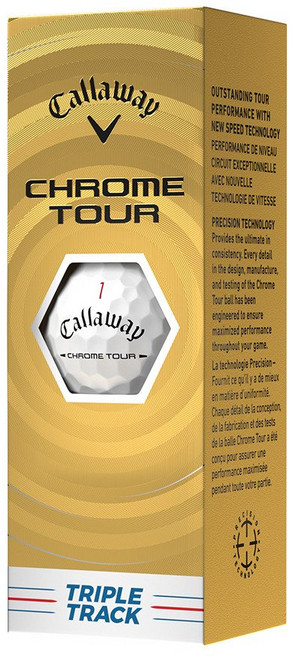 캘러웨이 CALLAWAY 남성용 골프볼 크롬 투어 26 화이트 트리플 트랙 3B 2026년 모델 슬리브 3개입 색상 288085, FF