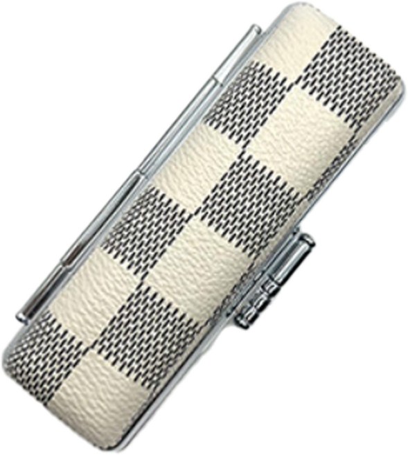 도장 케이스 파우치 지갑 보관함 도장집 개인 법인 인감도장 옐로우골드, 체크화이트