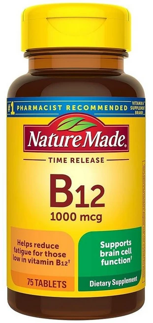 네이처메이드 비타민 B12 1000mcg 태블릿 160정, 1개, 75정 - 쿠팡
