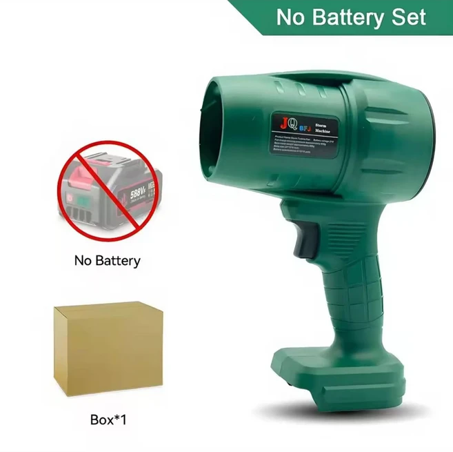 낙엽청소 브로워 송풍기나뭇잎 눈 먼지 청소용 550g 추력 터보 팬을 갖춘 에어 블로워 - 18V 마키타 호환, [01] Green