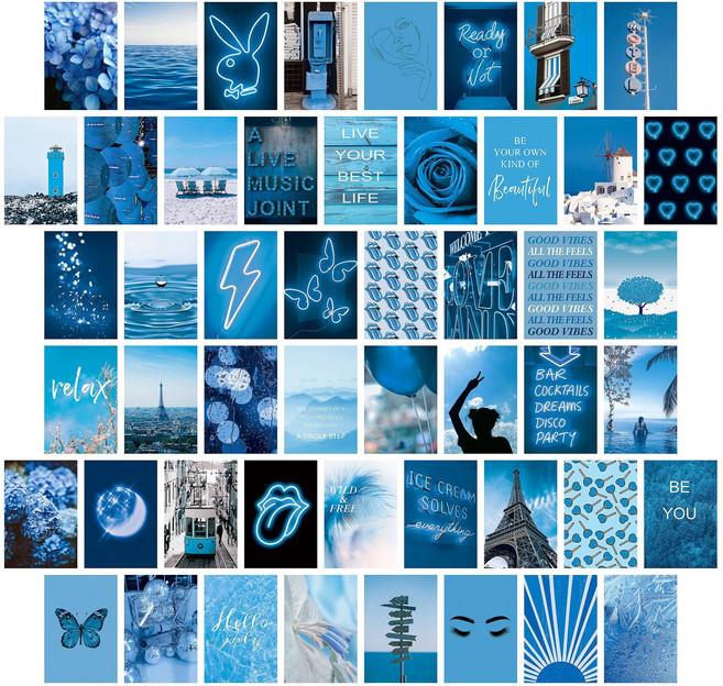 [인생테리어] 감성 엽서 50종 데코엽서 인테리어 포스터카드 포스터, 8. 샤이 블루